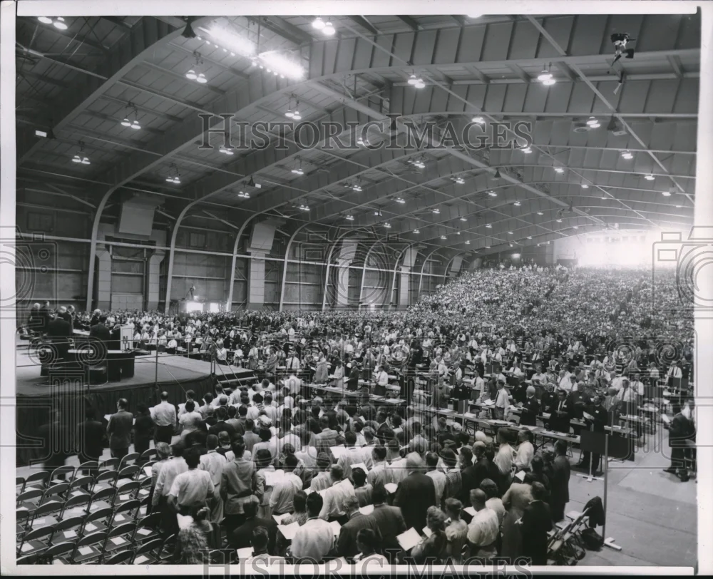 1954 Press Photo Evanston Illinois, Delegates From World Council of Churches