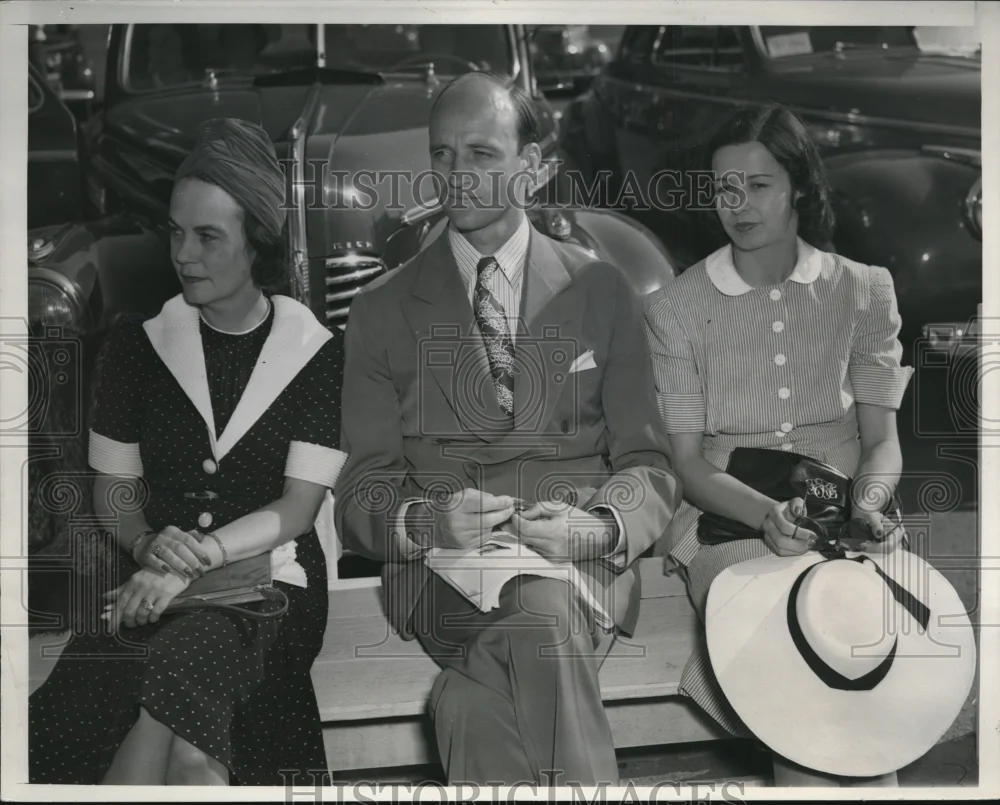 1940 Press Photo LA Calif James Roosevelt Pres FDR son, Mrs R Espy,Mrs Bolton