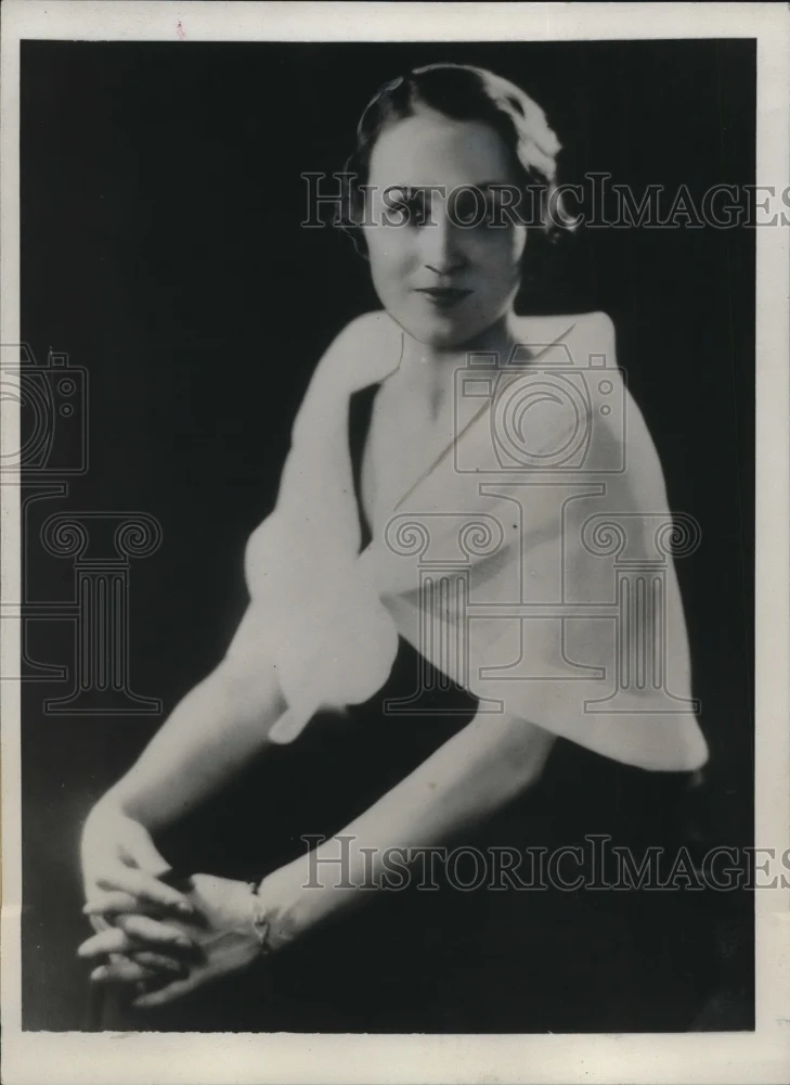 1934 Press Photo Avery Wright Toleo Ohio, America's 10 most beautiful women