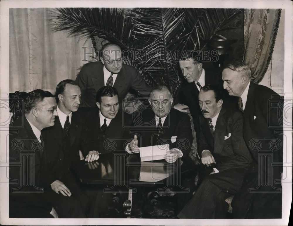 1936 Press Photo House Democrats Sen J Guffey, MJ Bradley, RG Allen,