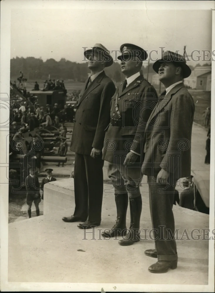 1930 Press Photo Frederick Payne, Asst sec of War, Maj Gen Sam Hof,
