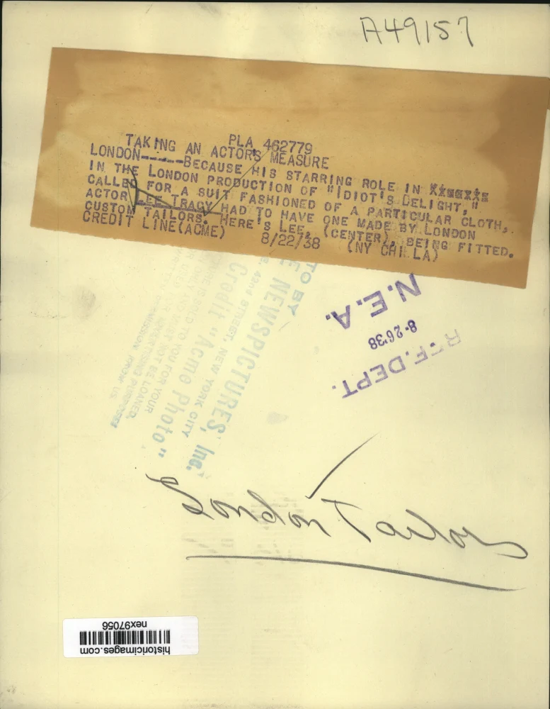 1938 Press Photo Actor Lee Tracy in Idiot's Delight London Production - Image 2