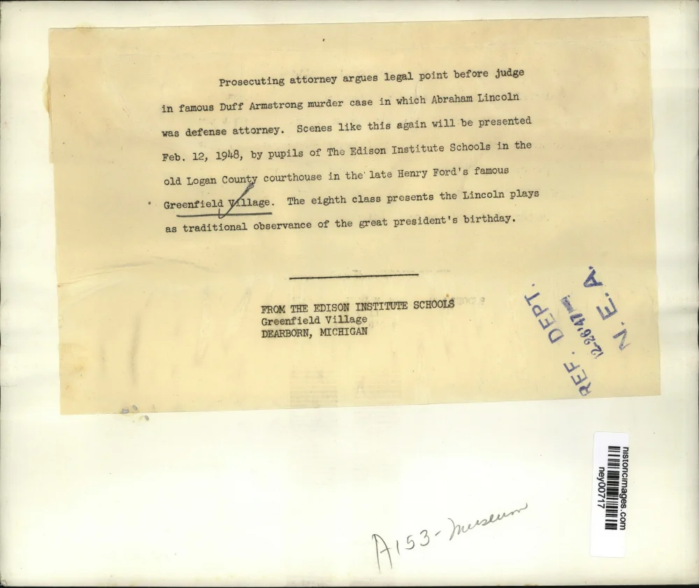 1947 Press Photo Prosecuting Attorney Argues Point in Duff Armstrong Murder Tria - Image 2