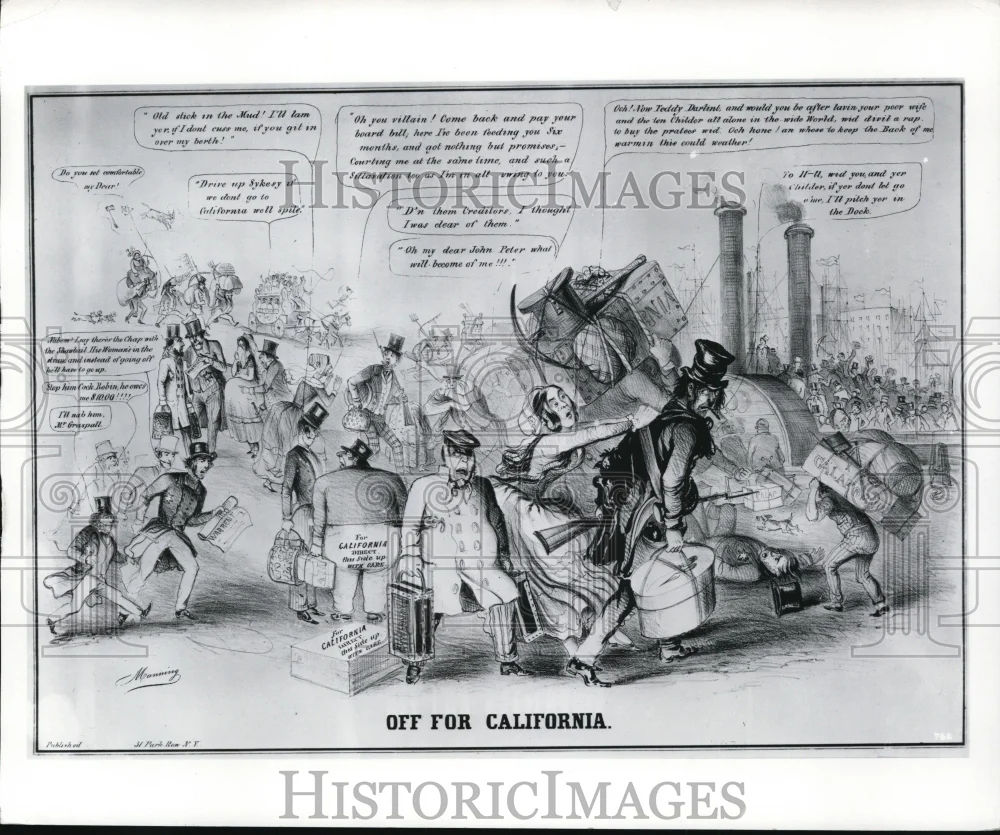 Press Photo Artwork Depicting Off for California - ney10680