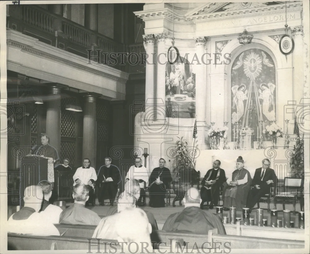 1968 Press Photo, Number of Protestant , Orhodox and Catholic religious leaders.