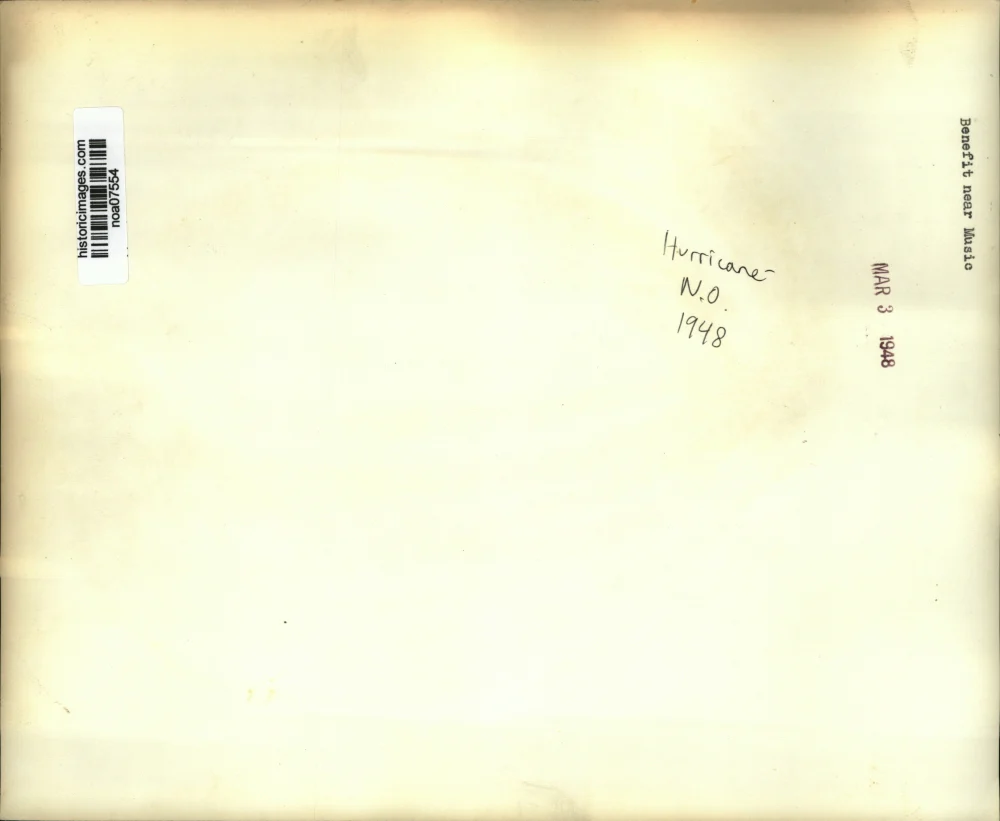 1948 Press Photo Hurricane - Flooding on Benefit near Music in New Orleans. - Image 2