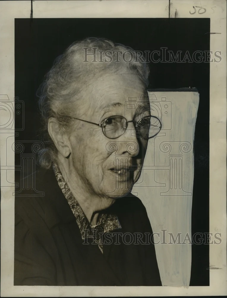 1950 Press Photo New Orleans - Harriet Barton, Housekeeper for Kingsley House