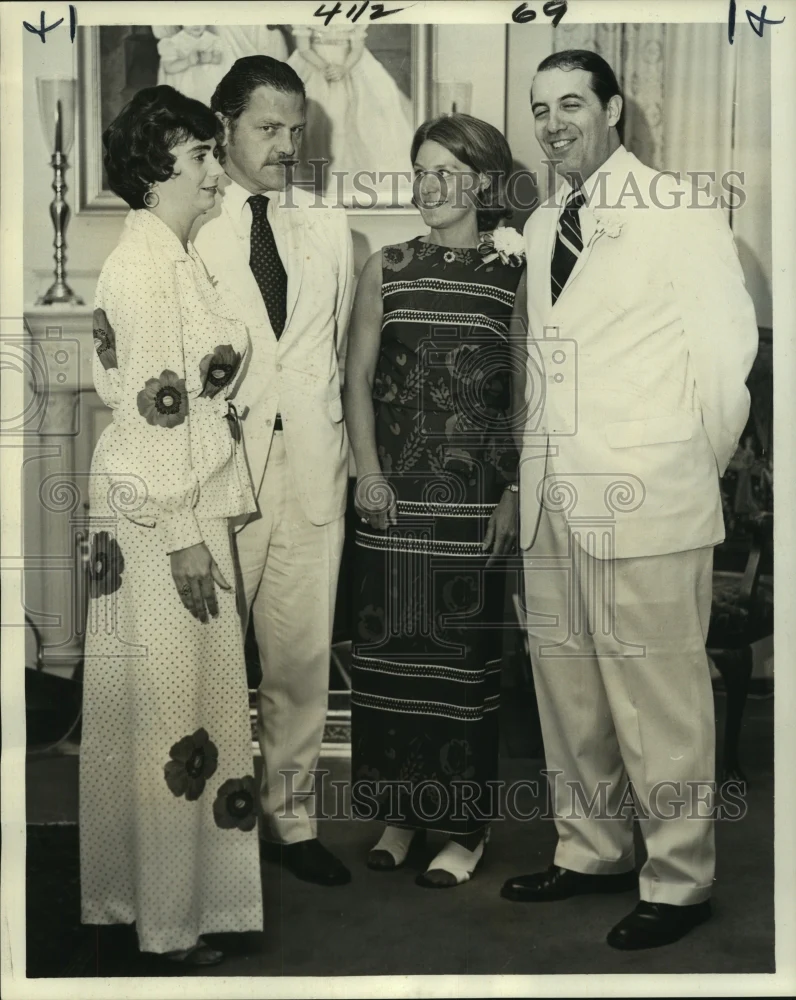 1974 Press Photo President and Mrs. J. Parker Saussy, Dr. & Mrs Oliver Dabezies