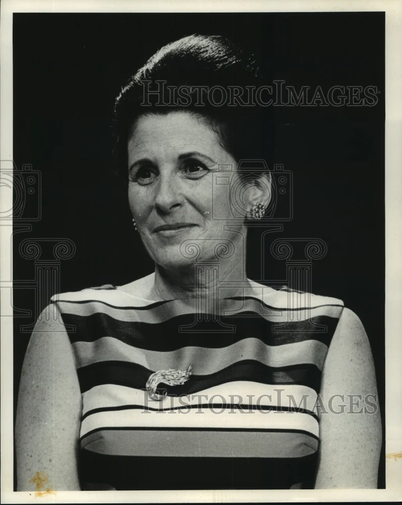 1968 Press Photo Mrs Moise Dennery Greater New Orleans Educational TV Foundation