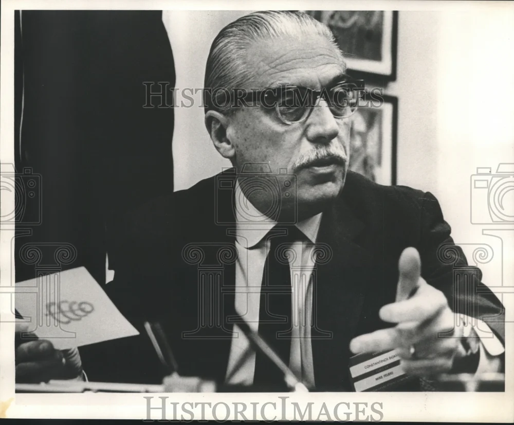 1960 Press Photo Dr. Constantinos A. Doxiadis, Famous Architect and Planner