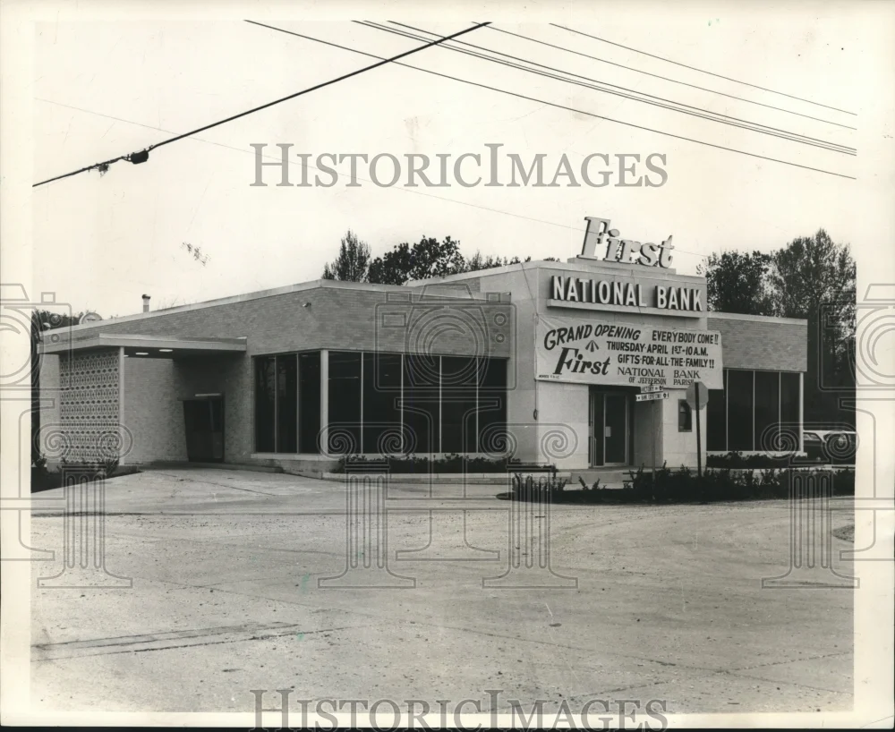 1965 Press Photo First National Bank's New Branch in Westwego - nob09298