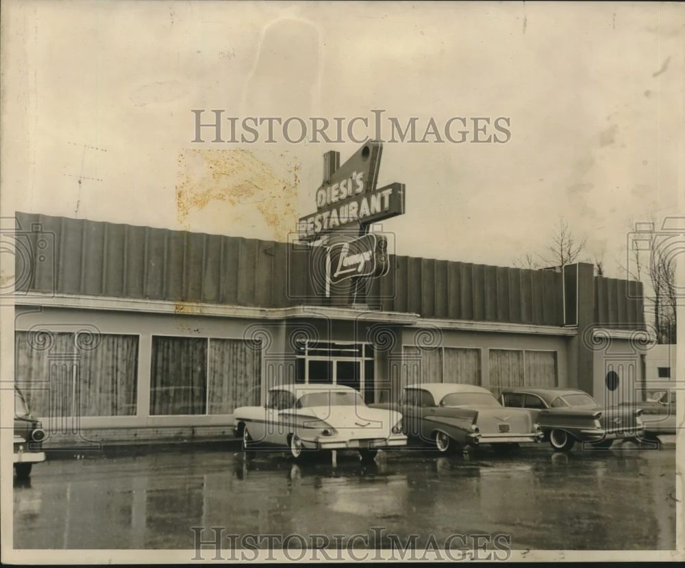 1958 Press Photo Diesi's Restaurant, owned by Representative Frank J. Diesi