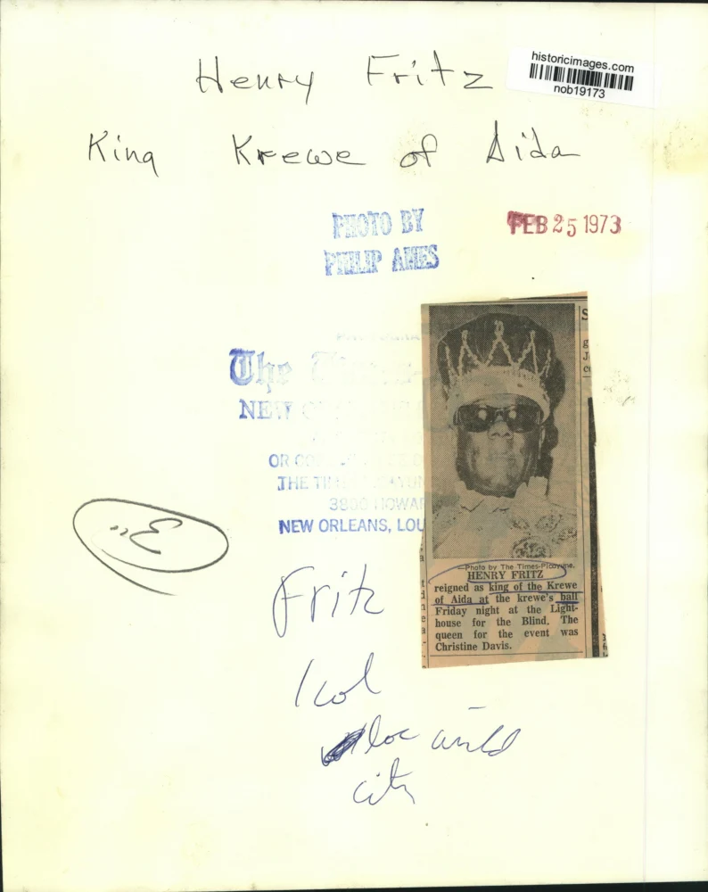1973 Press Photo Henry Fritz, King of Krewe of Aida at krewe's ball - nob19173 - Image 2
