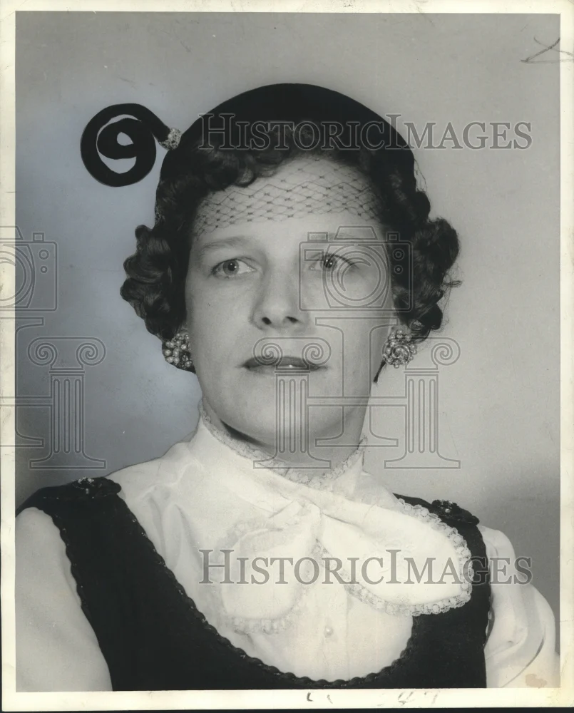 1955 Press Photo Mrs. George Hathway, Chairman of Mothers' March of Dimes