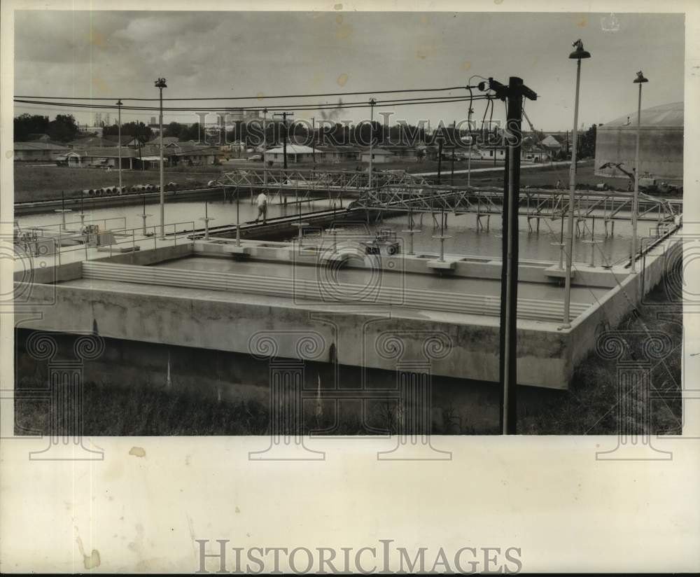 1959 Press Photo Sedimentation basins of 2,000,000 water filtration plant