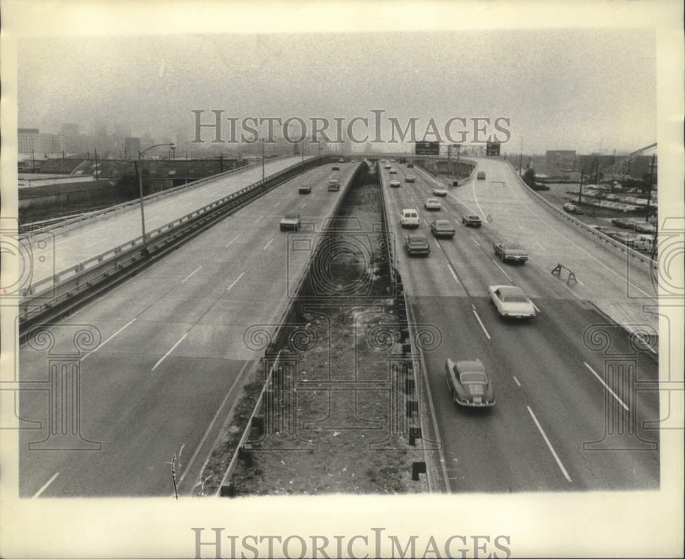 1972 Press Photo Intertstate-10 & Pontchartrain Expressway - nob49482