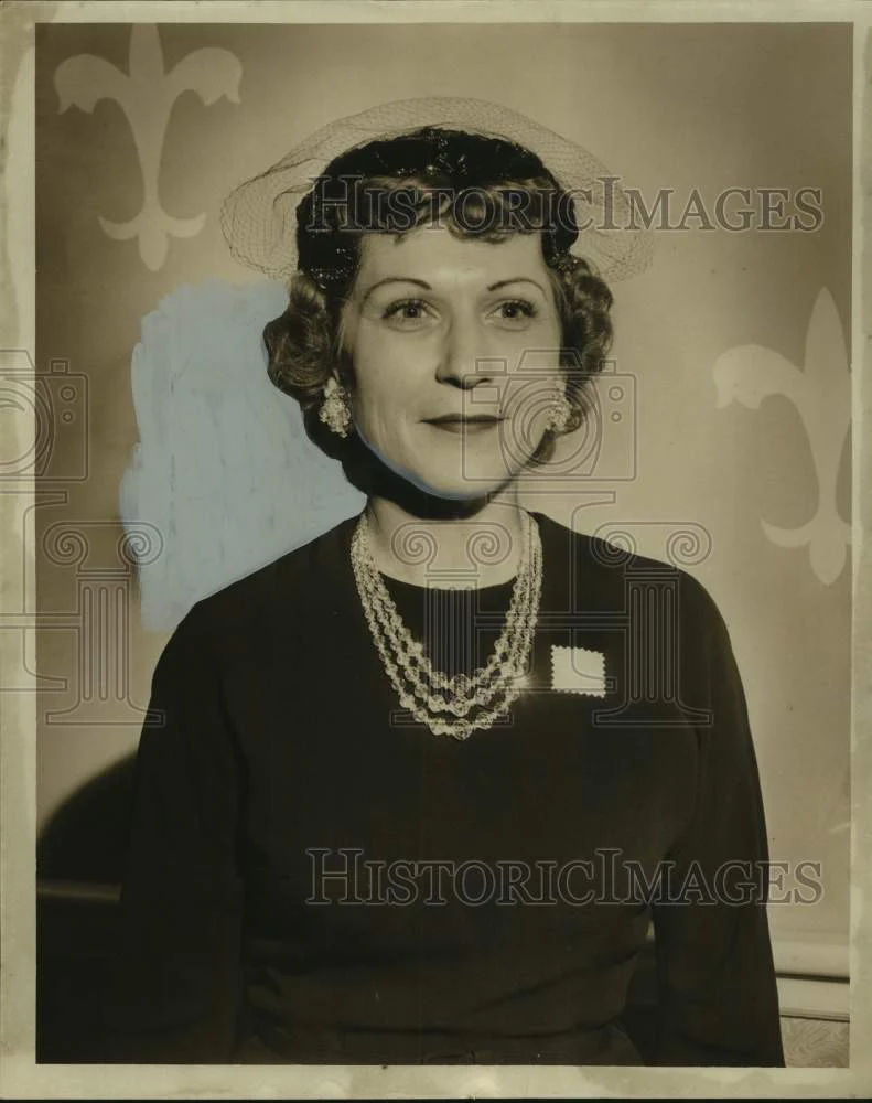 1959 Press Photo Mrs. Hugh LeNoir, president of Newcomers' Club of New Orleans