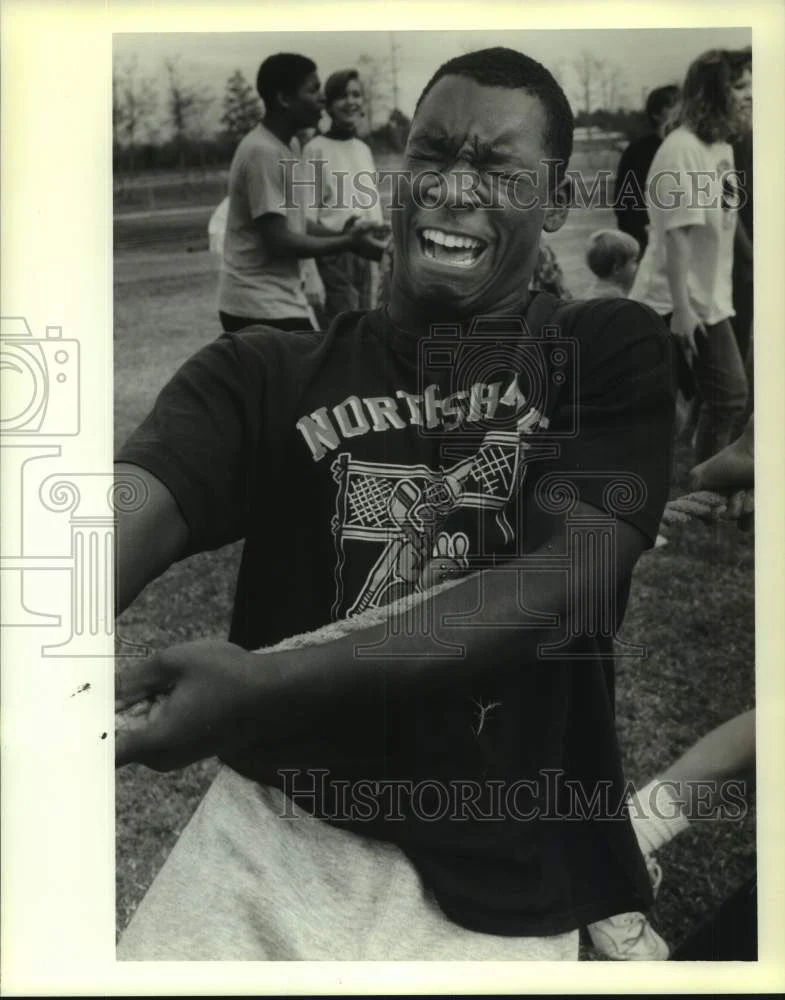 1989 Press Photo Anthony Lawson of Northshore High School at ROTC triathlon