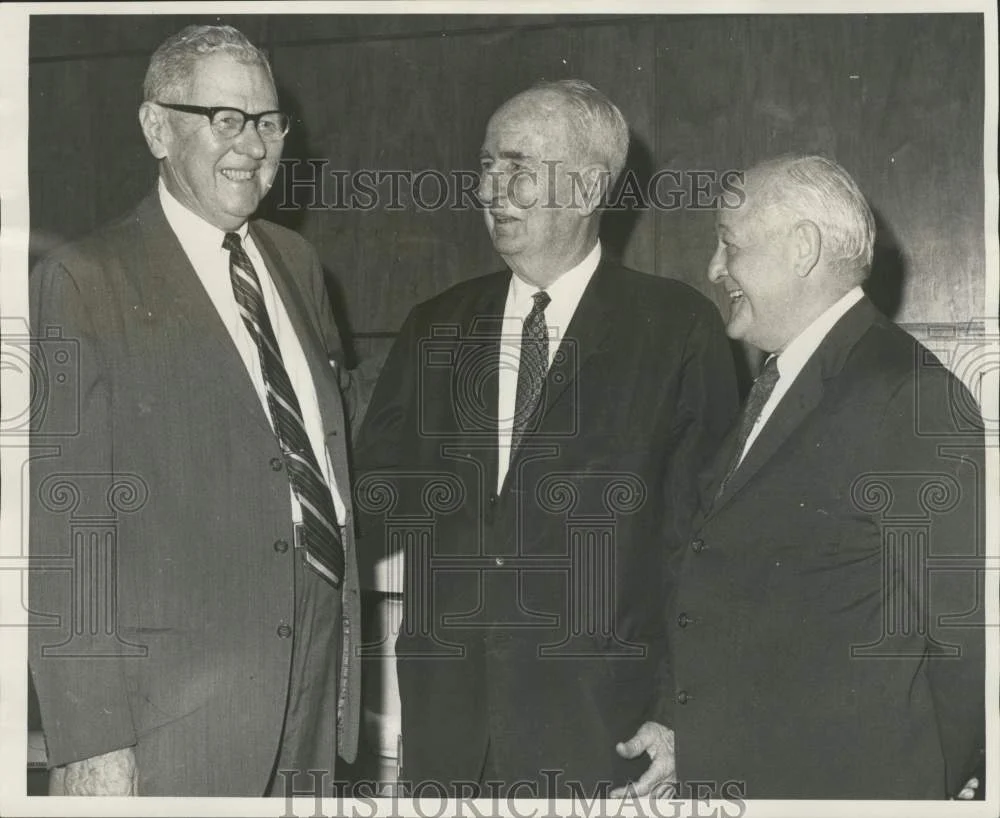 1970 Press Photo Justice E. Howard McCaleb, Frank McLoughlin & Robert G. Polack