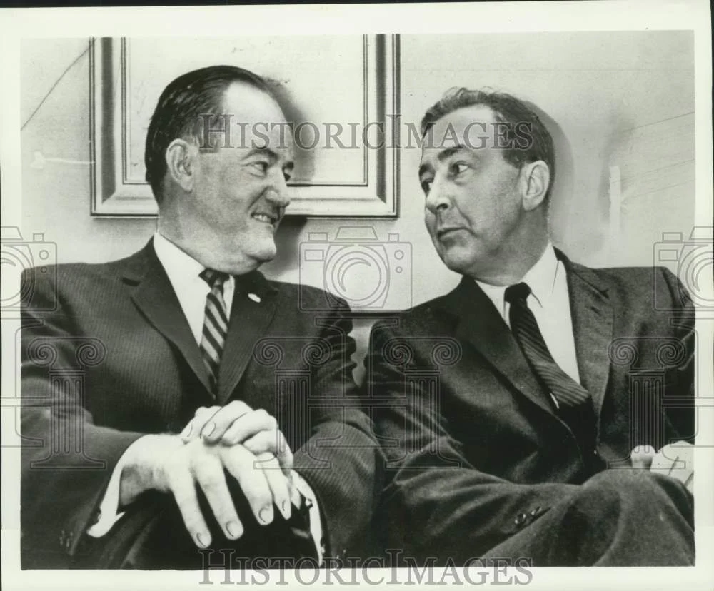 1968 Press Photo Eugene McCarthy and Democratic slate competitor Humphrey