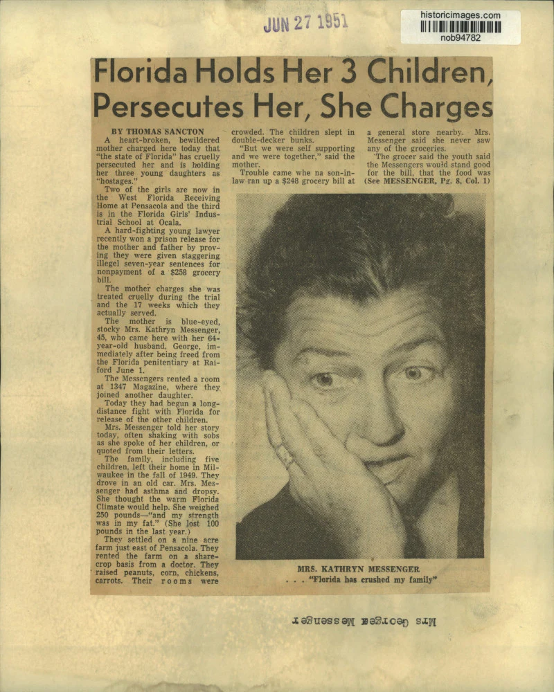 1961 Press Photo Kathryn Messenger sentenced for nonpayment of grocery bill - Image 2