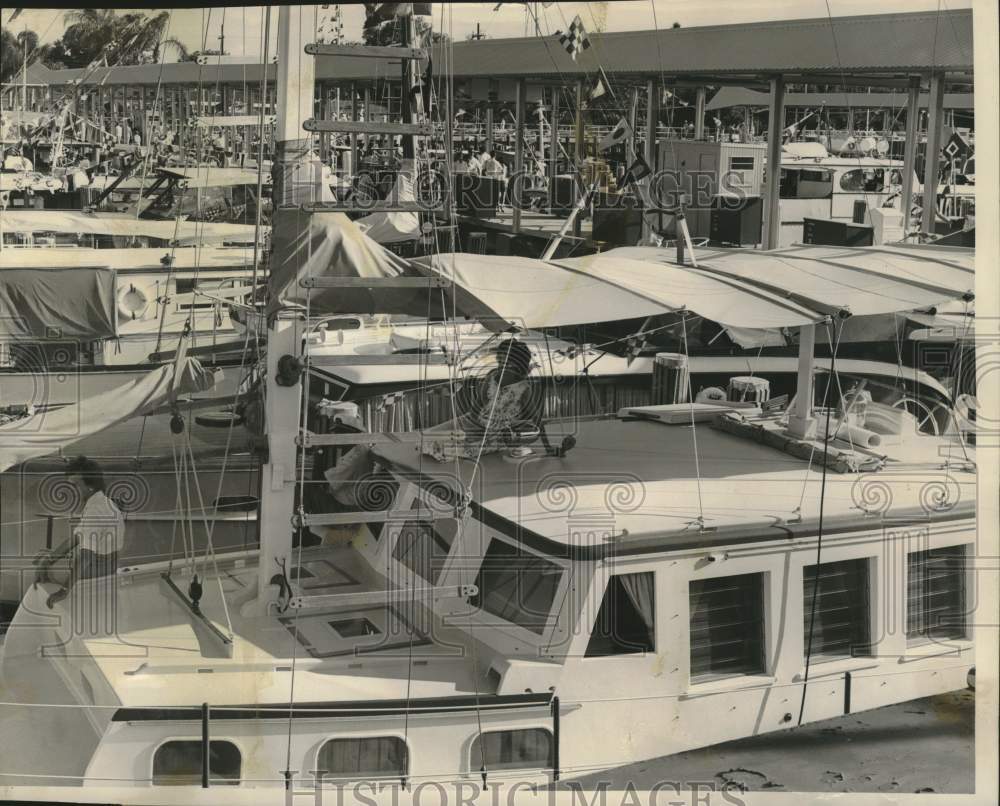 1962 Press Photo Boats Of All Kinds Are Seen At The Orleans Marina - nob98494