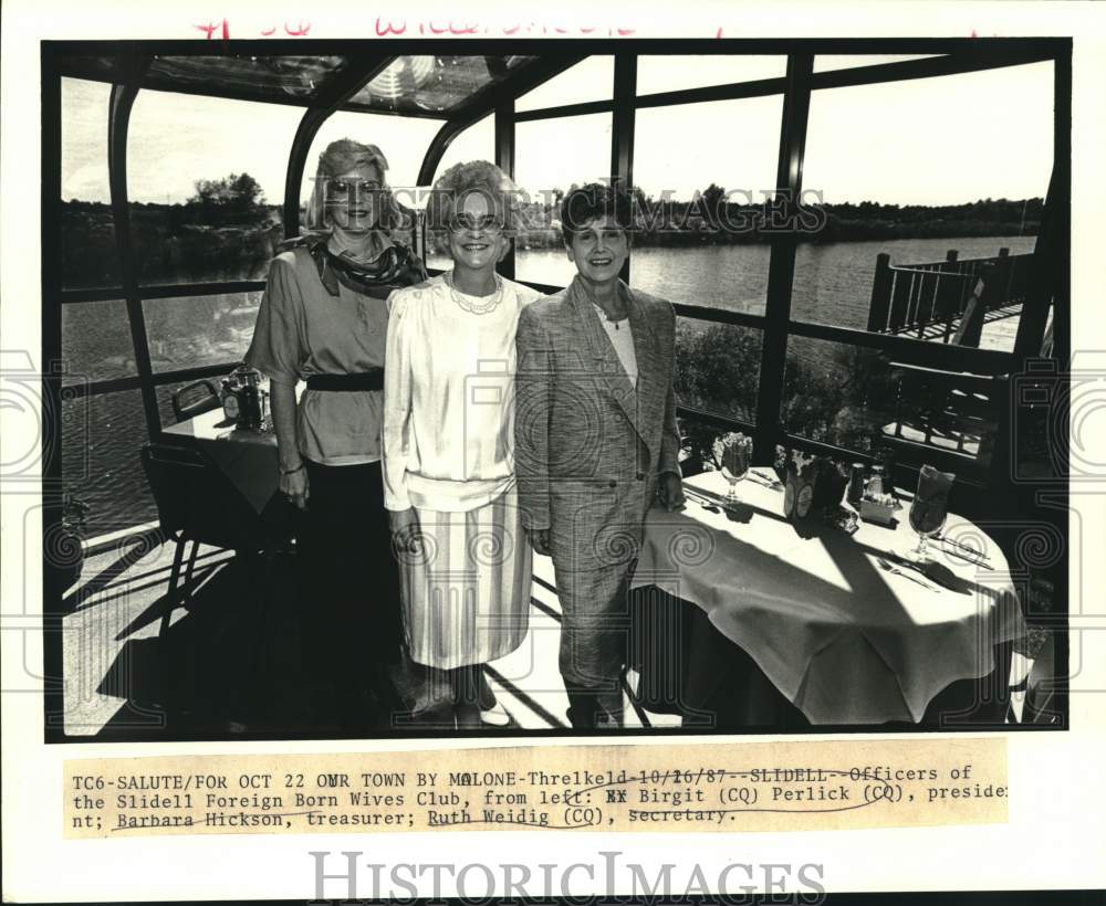1987 Press Photo Officers of the Slidell Foreign Born Wives Club - noc04835
