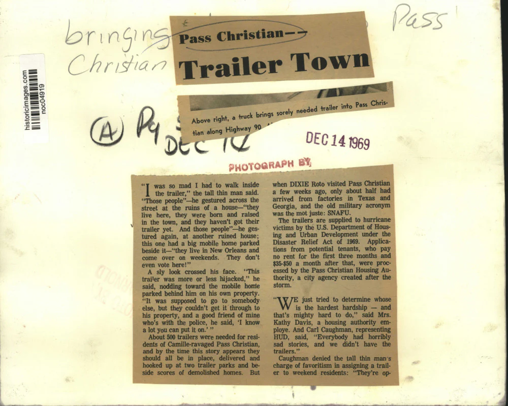 1969 Press Photo Truck brings trailer into Pass Christian along Highway 90 - Image 2