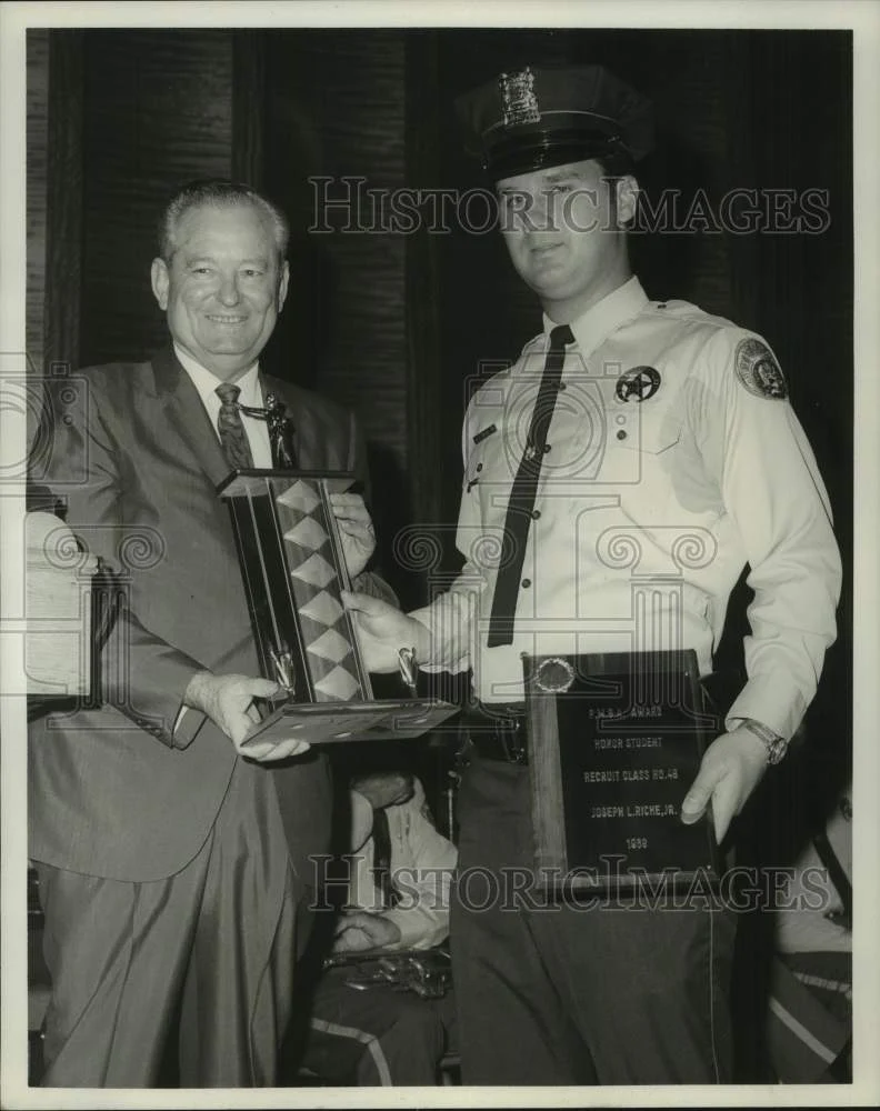 1969 Press Photo New Orleans Police Awards - William Stevens, Joseph Riche