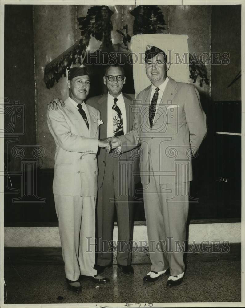 1952 Press Photo Lions Club - Leo Purpe, J.W. Hodgson, Curtis Dodd - noc16052