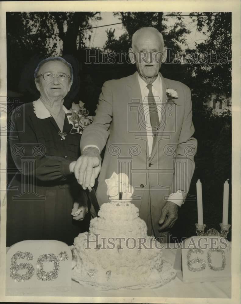1959 Press Photo Mr. and Mrs. Thomas Porche celebrate 60th wedding anniversary