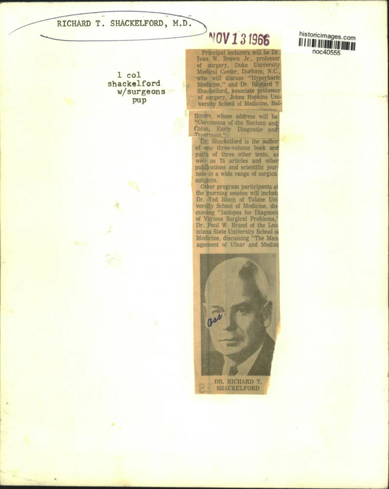 1966 Press Photo Dr. Richard T. Shackelford, Johns Hopkins' associate professor - Image 2