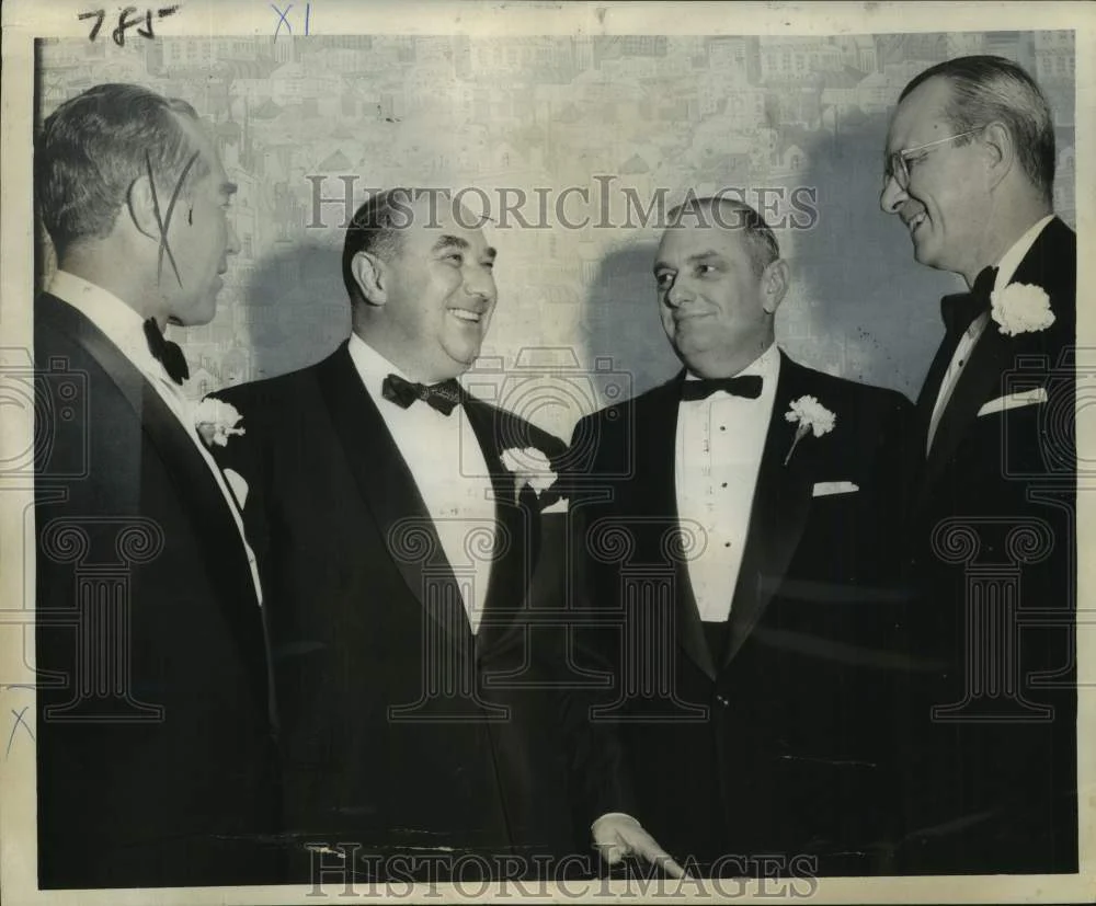 1958 Press Photo Past, Present Officers Of Chamber Of Commerce Of New Orleans