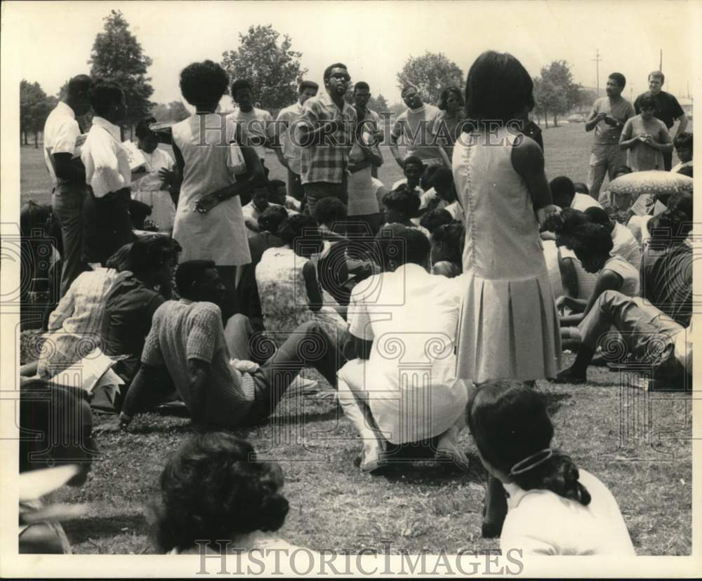 1969 Press Photo Student demonstration at Southern University in New Orleans
