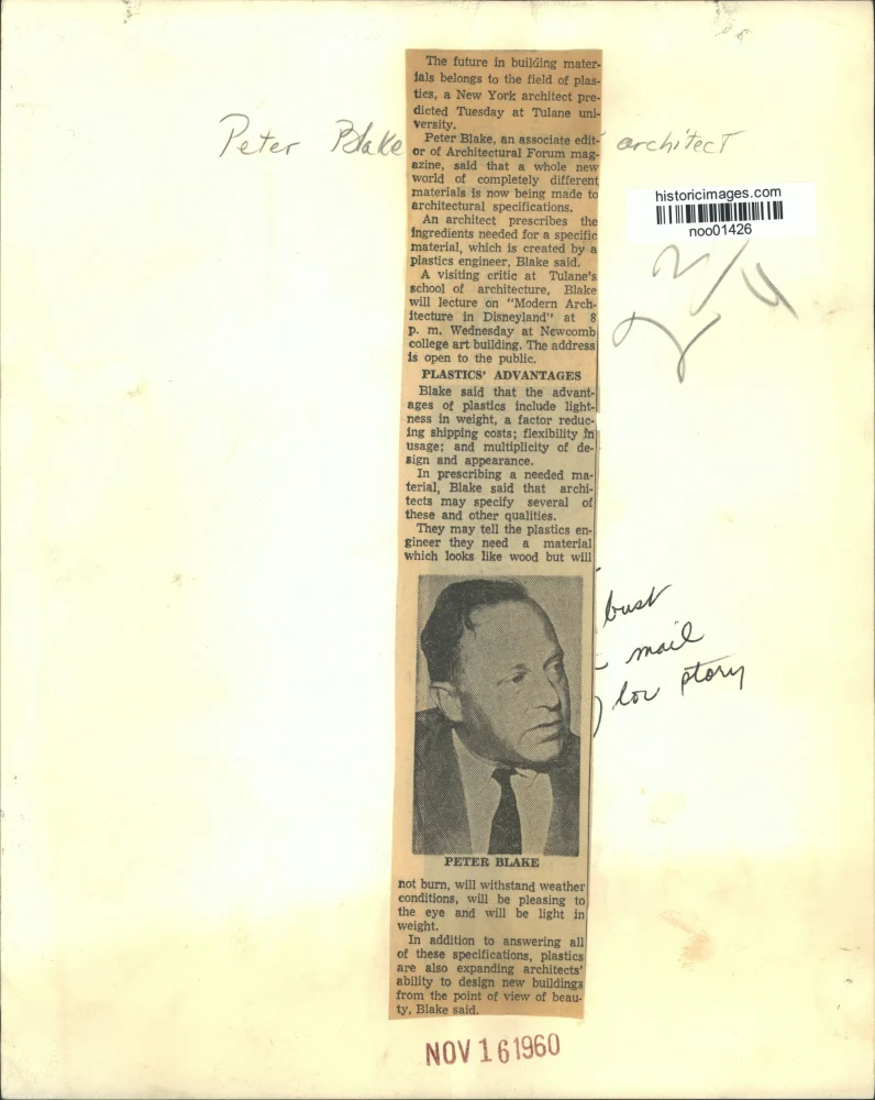1960 Press Photo Peter Blake, associate editor of Architectural Forum magazine - Image 2