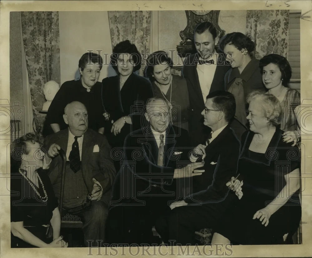 1956 Press Photo The original members of the Cesar Franck Choral Society