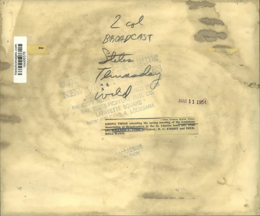 1954 Press Photo Louisiana Association of Broadcasters Meeting, New Orleans - Image 2