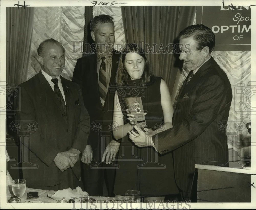 1971 Press Photo Optimist Award Received by St. Martin's Episcopal High Student