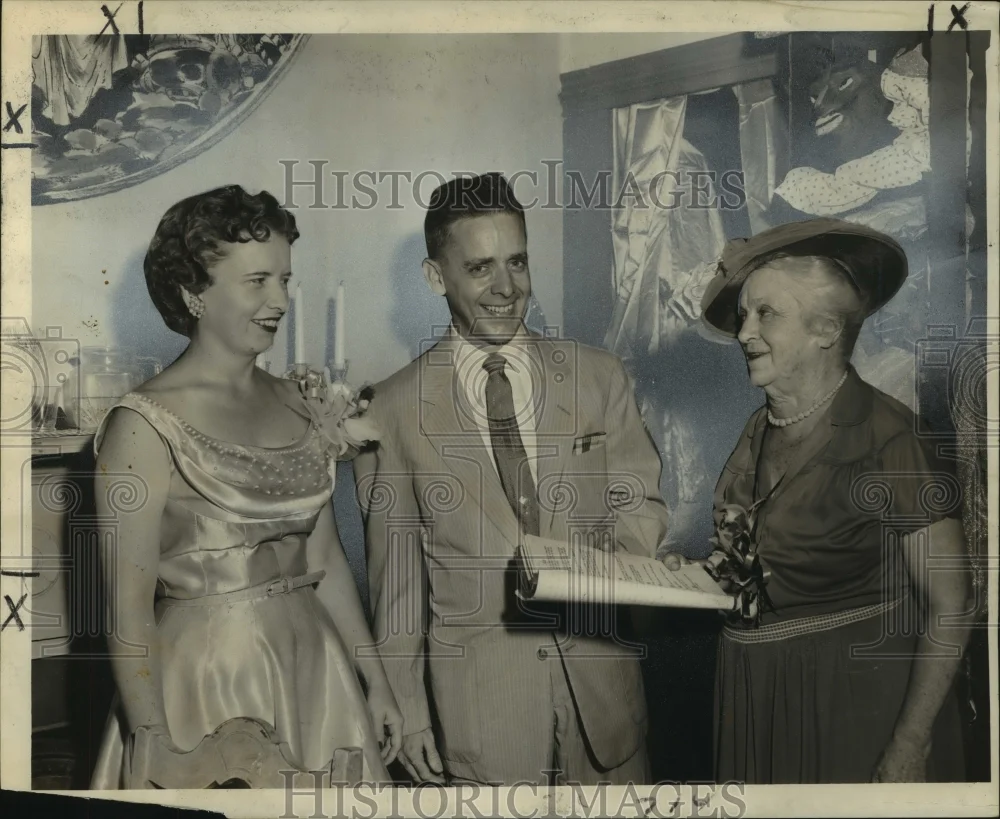 1955 Press Photo Eldon Durand, company at N.O.Community Theater's season opening