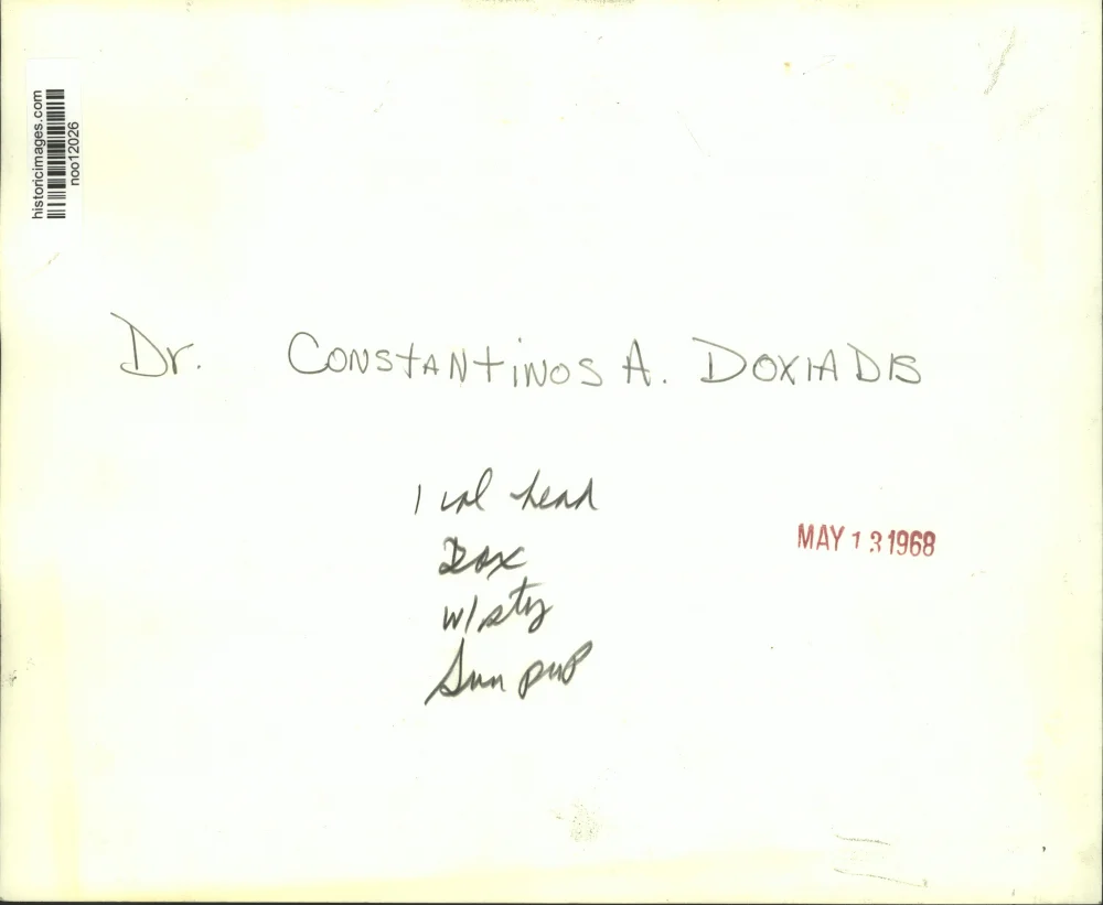 1968 Press Photo Doctor Constantinos A. Doxiadis - noo12026 - Image 2