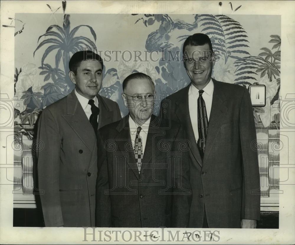 1954 Press Photo Capital Stock Fire Insurance Association of Louisiana officers