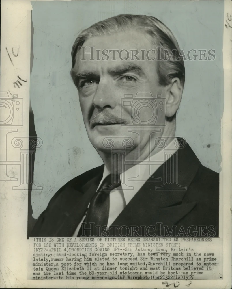 1955 Press Photo Sir Anthony Eden, Britain's Foreign Secretary - noo13497