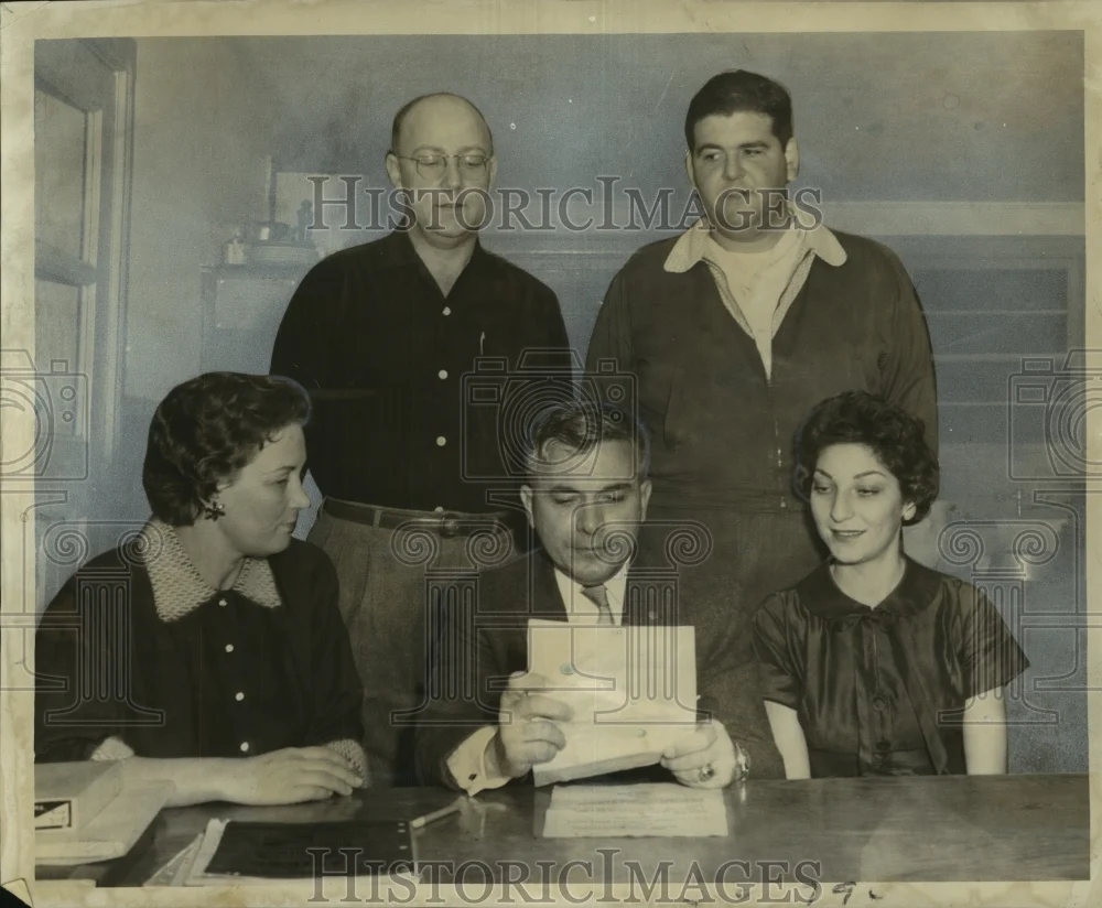1957 Press Photo Oak Lawn Civic & Improvement Association Officers, New Orleans
