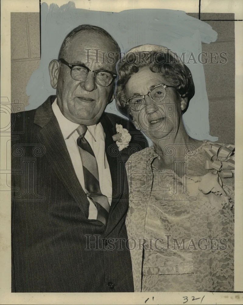 1965 Press Photo Mr. and Mrs. Linnie Firmin Celebrating Their 50th Anniversary