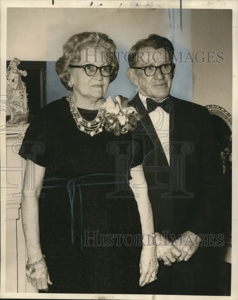 1965 Press Photo Mr. & Mrs. John Finn Observe 50th Anniversary, New Orleans