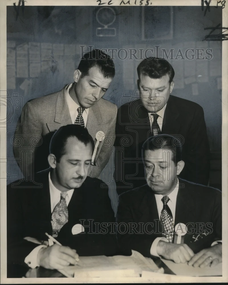 1954 Press Photo Louisiana State Industrial Union Council Officers - noo17320