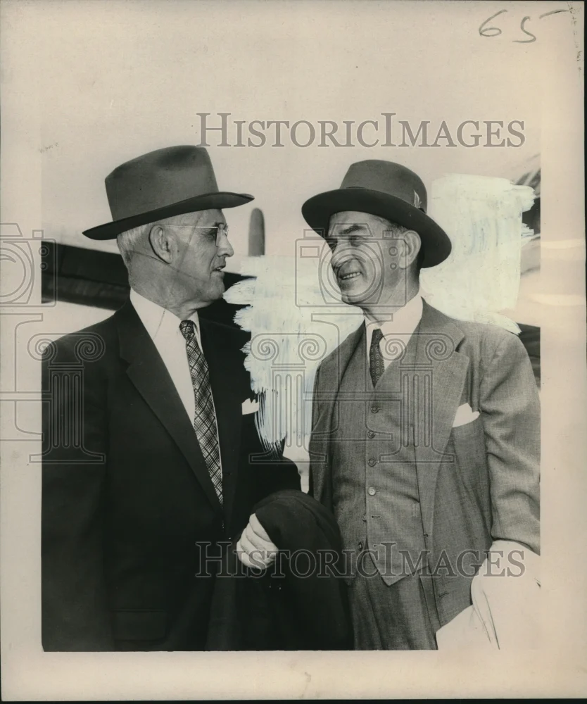 1956 Press Photo Senator Watkins and Senator J.W. Fulbright. - noo19140
