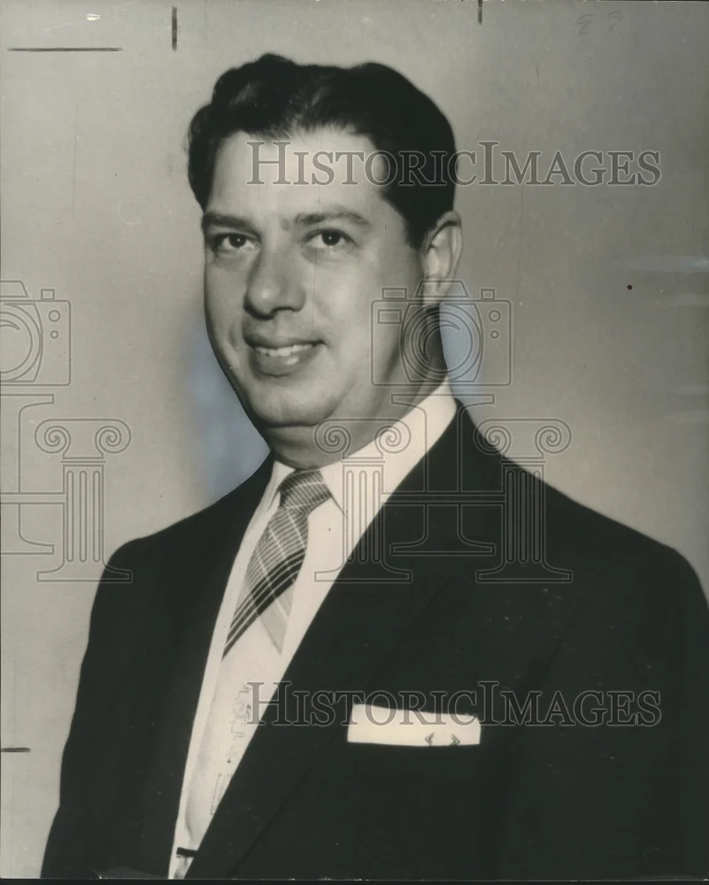 1956 Press Photo Commercial Athletic Association President Joseph Gemelli