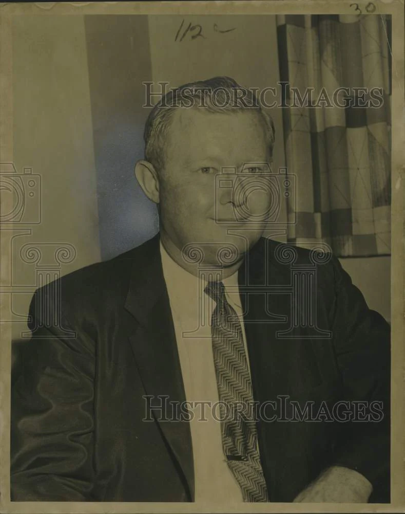 1958 Press Photo Edwin N. Hacker, Jr., Anderson Prichard Oil Company - noo26452