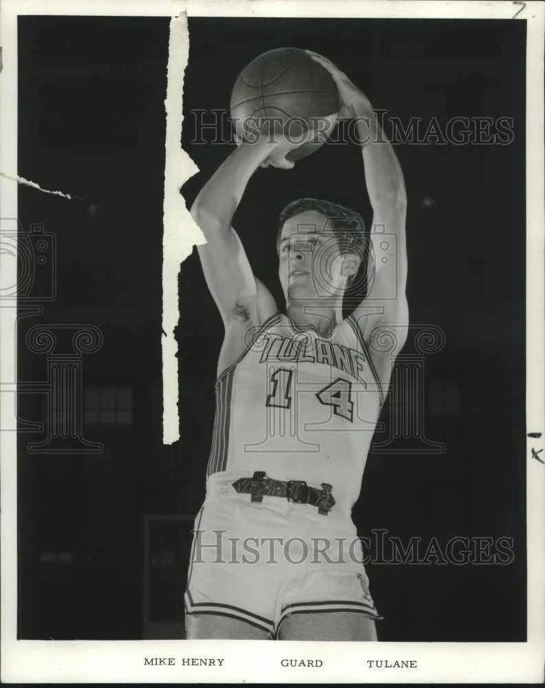 1969 Press Photo Tulane Basketball Guard Mike Henry - noo30956